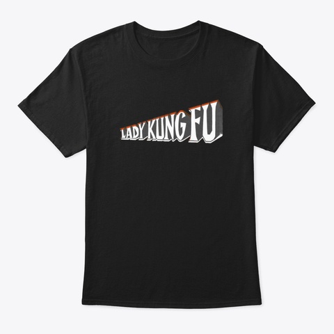 Lady Kung Fu Black T-Shirt Front