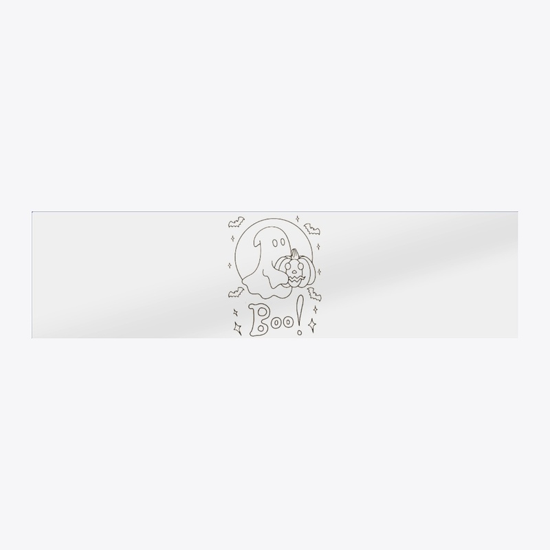 "Ghostly Boo & Pumpkin Coloring Page!"