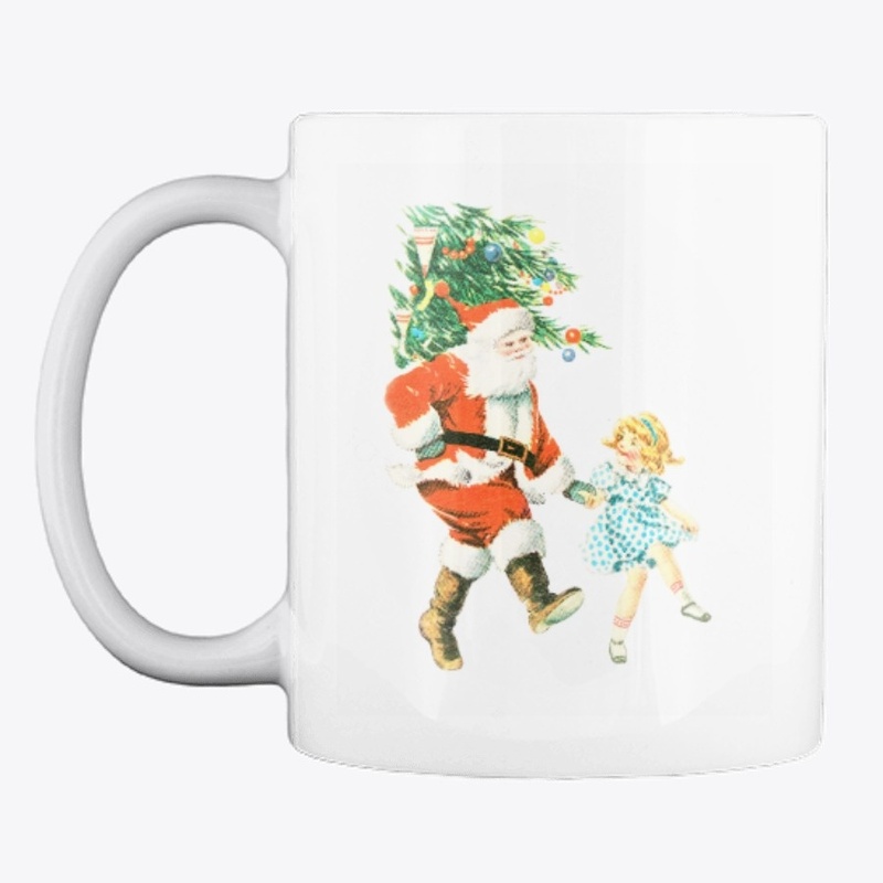 Vintage dancing Santa