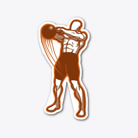 Kettlebell Swing Sticker Standard T-Shirt Front