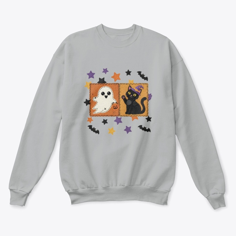 Ghost & Witch Cat Halloween