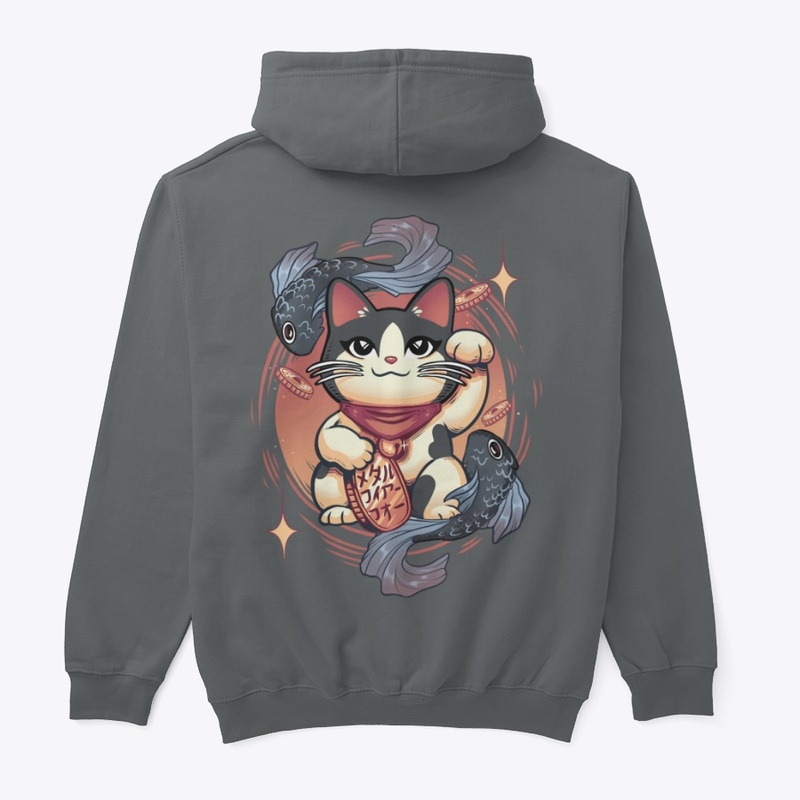 Metalfear4 logo front - Lucky Cat back