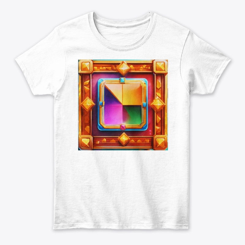 Vibrant Geometric Gem Frame Art