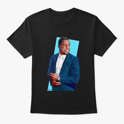 Kevin Hart   An Illustration By Paul Cem Black T-Shirt Front