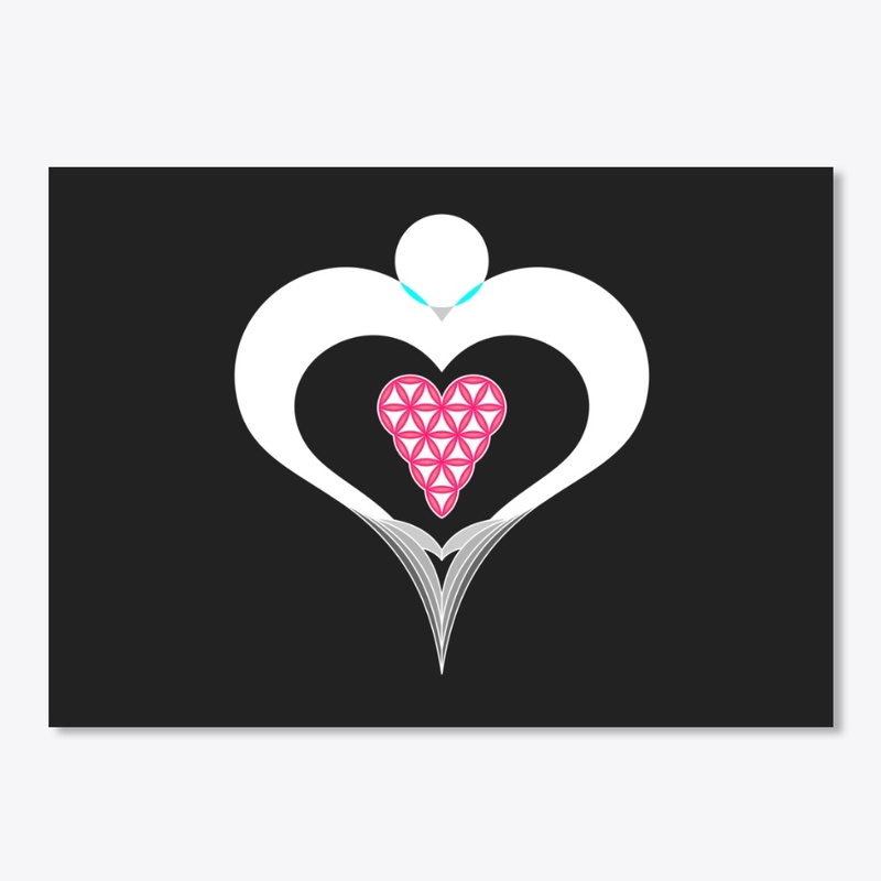 Heart angel - Heart of Life, White-Red