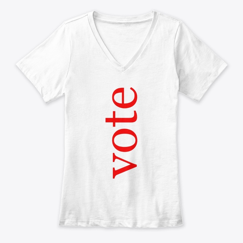 Vote Written in Red Vertical