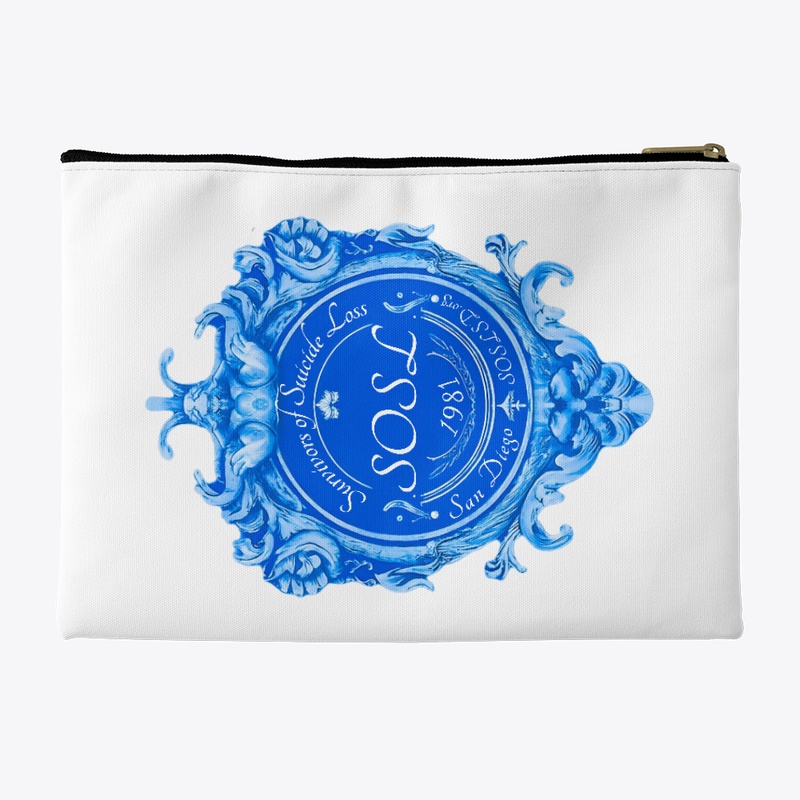 Royal SOSL (pottery blue) zip pouch