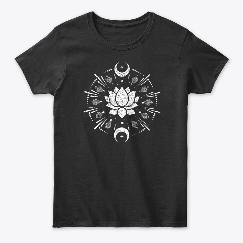 Lotus Mandala Yoga Sacred Moon T-Shirt