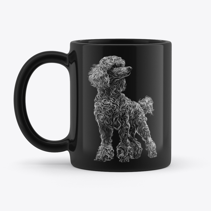 Elegant Poodle Line Dog