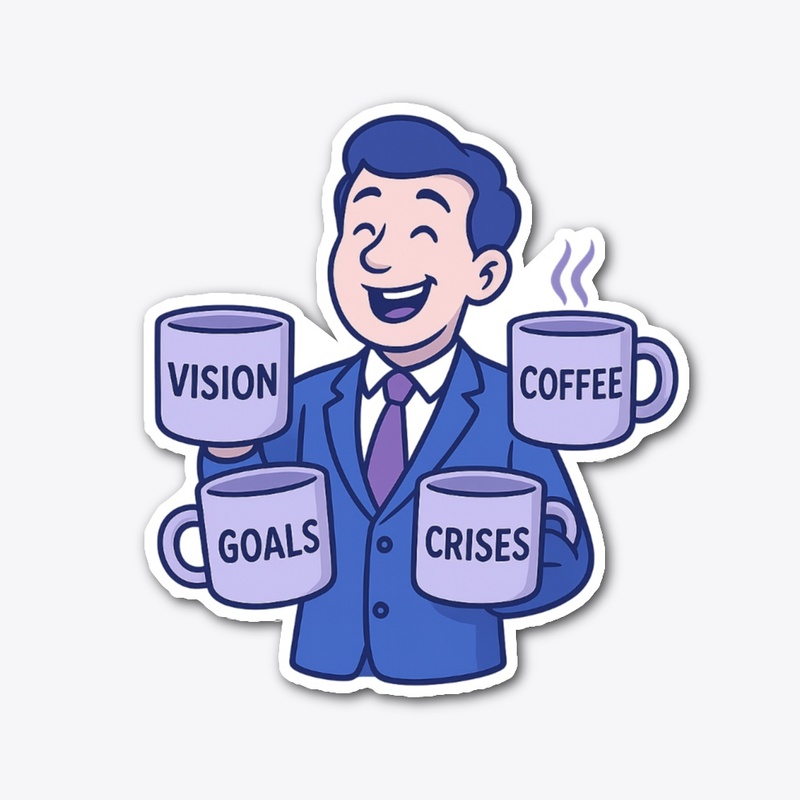 Management Juggles Mugs