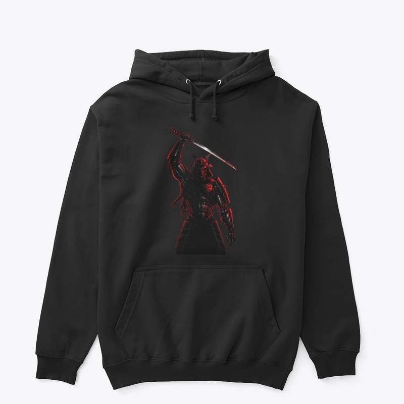 Cyber Red Robot Samurai