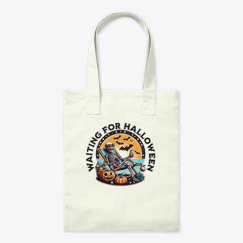 Waiting For Halloween Skeleton Graphic Natural Kaos Front