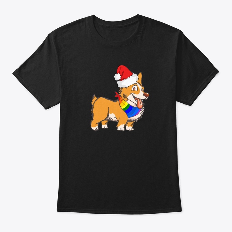 LGBTQ Christmas Gay Pride Fun Corgi Dog