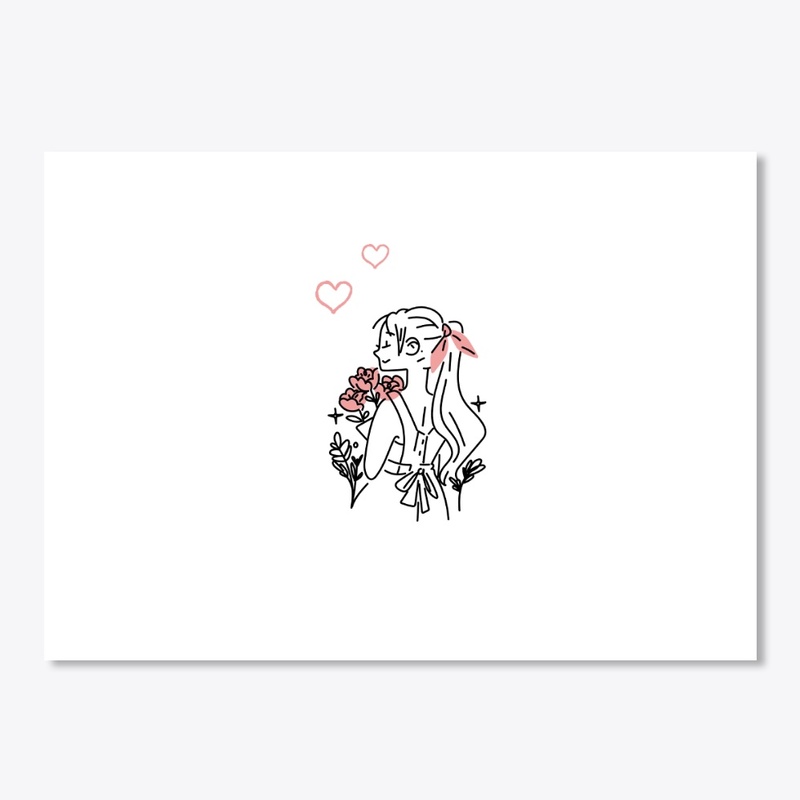 Girl illustrate graphic t-shirt