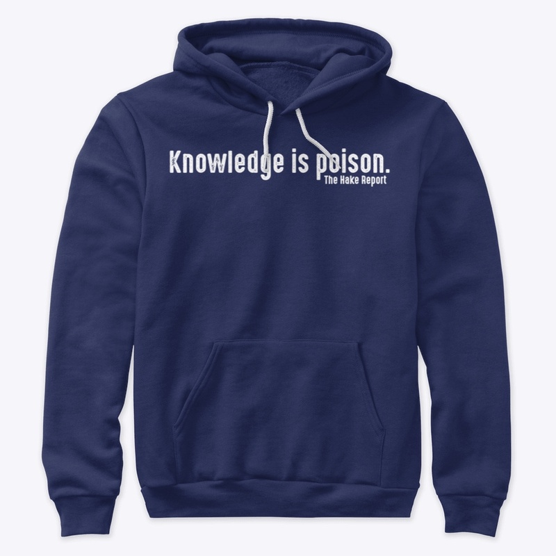 Knowledge is poison (white ink)