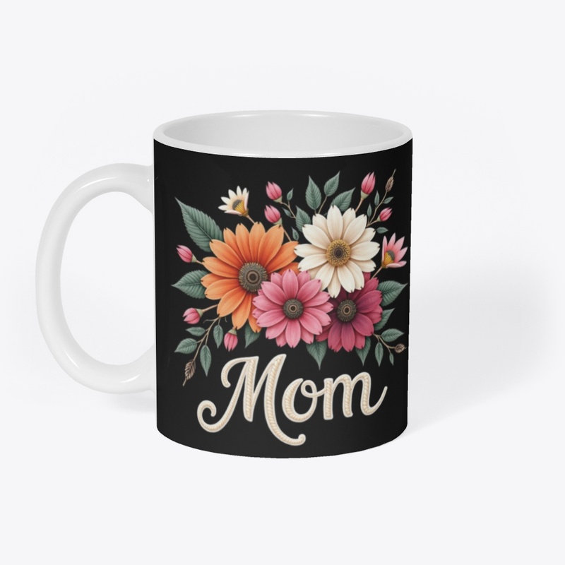 Elegant Botanical Wildflower Mom Tee