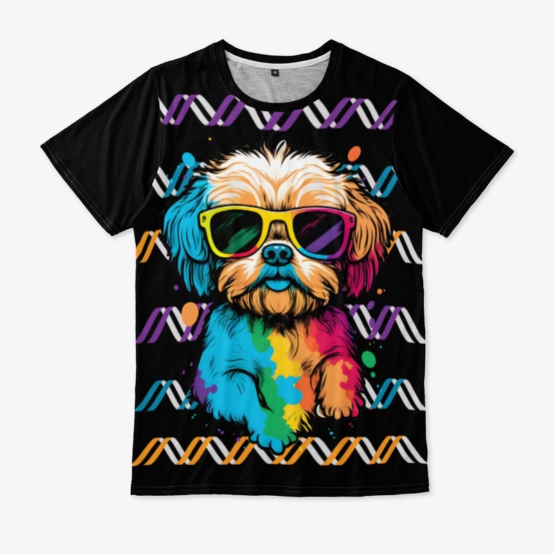 cute dog with glasses