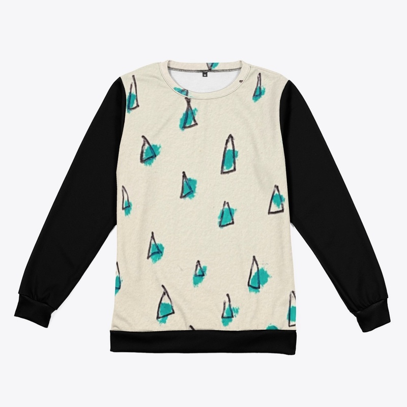 Abstract Teal Triangles