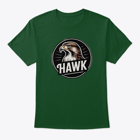Classic Hawk Deep Forest T-Shirt Front