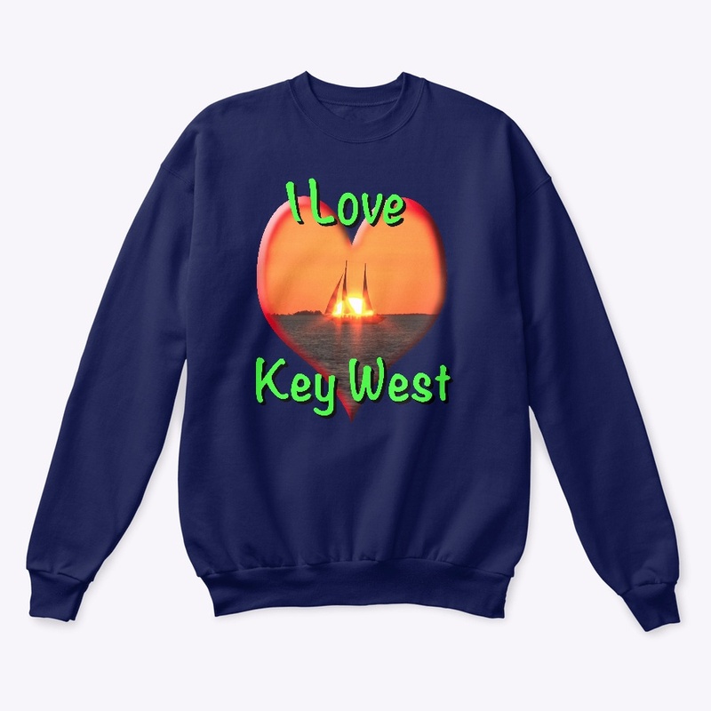 I Love Key West-Sunset and Sailboat