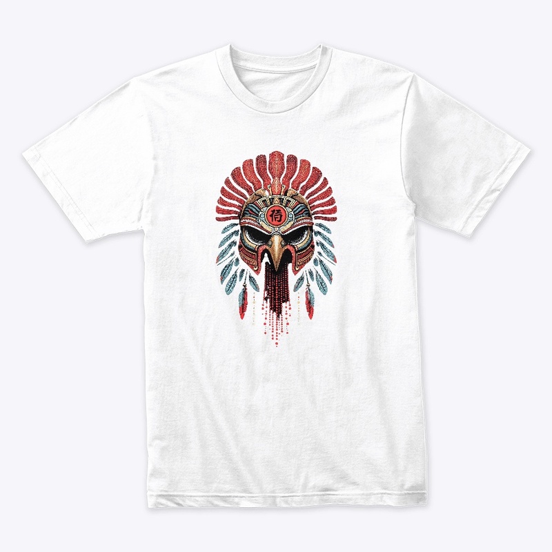 Mythic Pointillist Tribal Mask T-Shirt