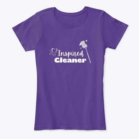 Inspired Cleaner Housekeeping Fun Purple T-Shirt Front