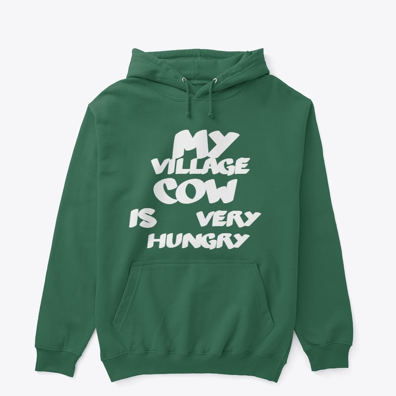 My village cow is very hungry