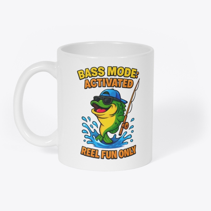 Bass Mode Fishing Fun Tee
