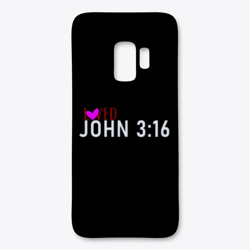 PINK HEART LOVED John 3:16