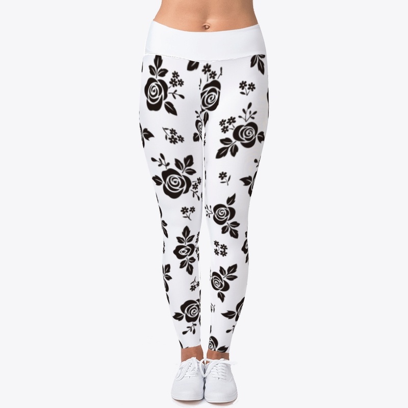 Black roses floral pattern 
