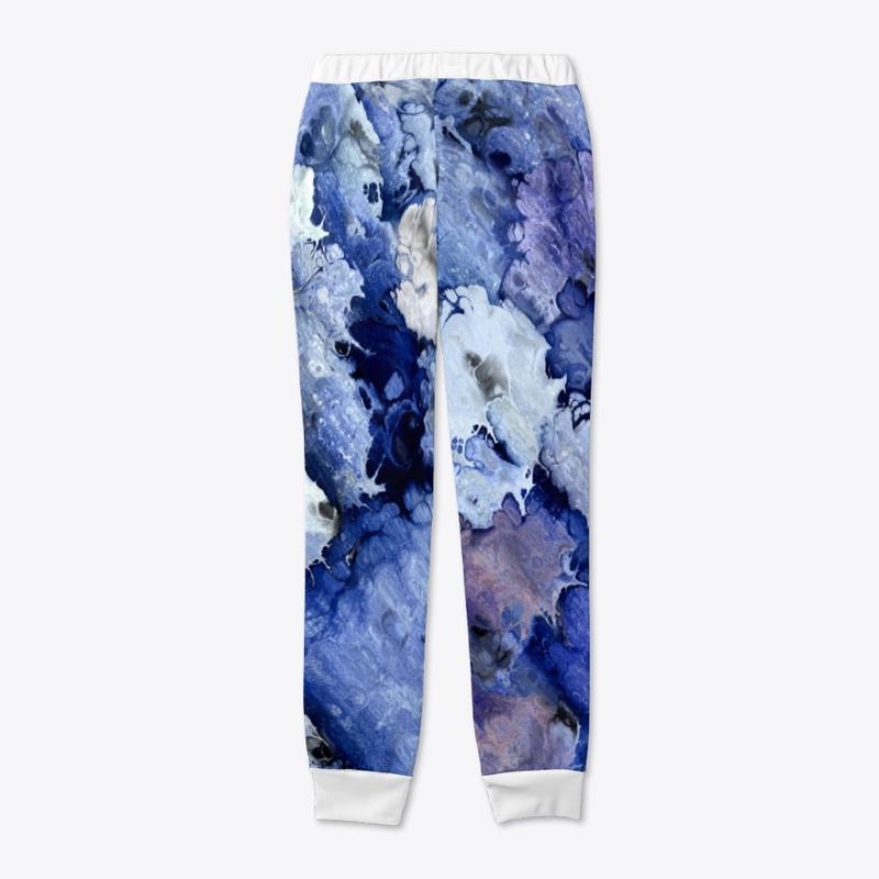 Blue and White Abstract