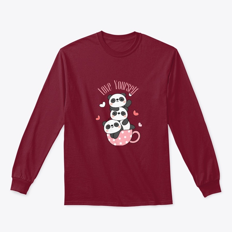 Love Yourself  panda funny T-shirt