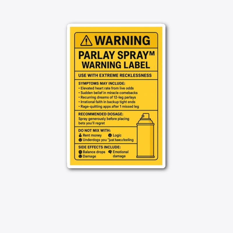 PARLAY SPRAY WARNING LABEL