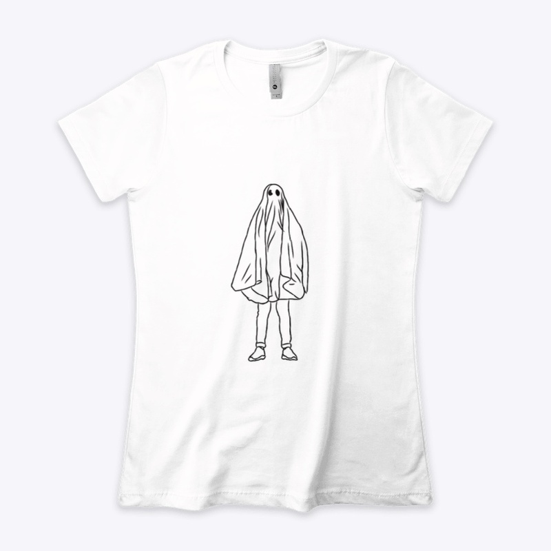 Large Icon Ghostie Black on White