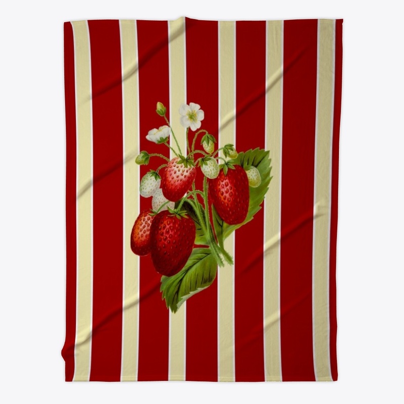Strawberries on Fruit Striped Colors