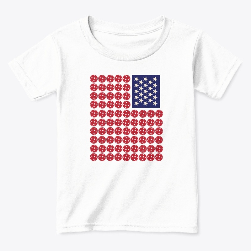 Patriotic Retro USA Flag Red Pickleballs