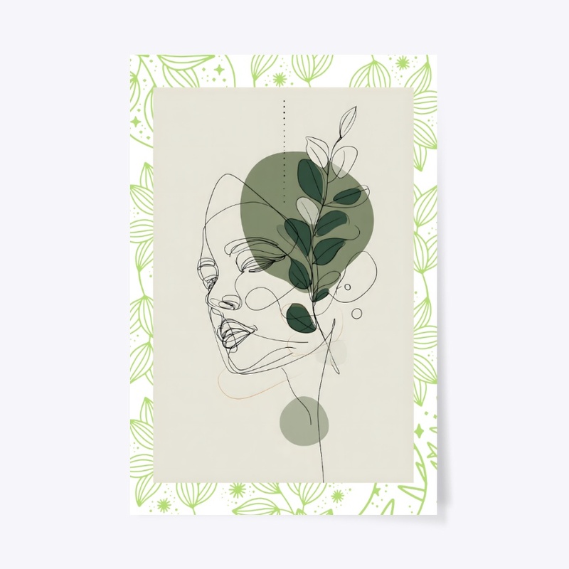 Minimalist One Line Woman Portrait