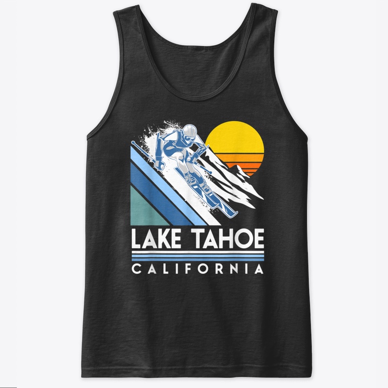 Lake Tahoe California Retro Ski T Shirt