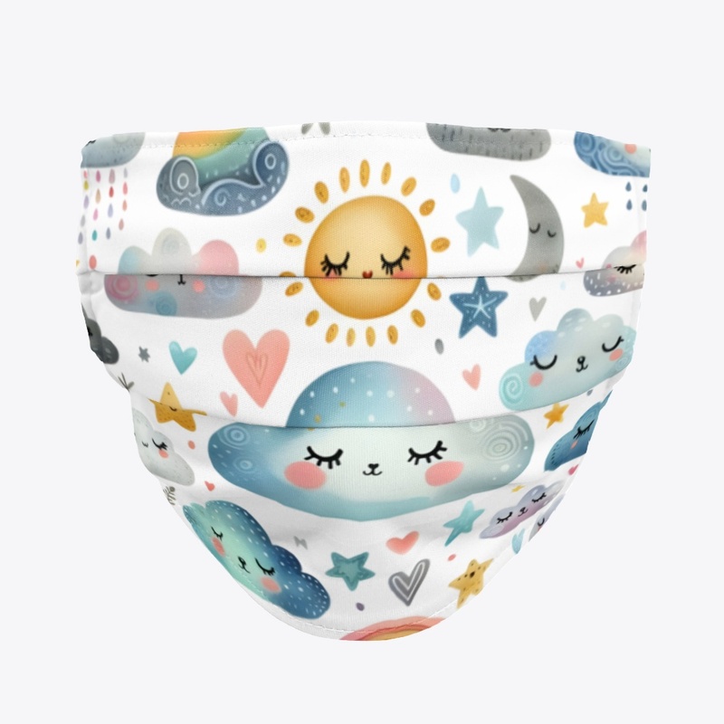 Playful Cute Cloud in Scandinavian Style
