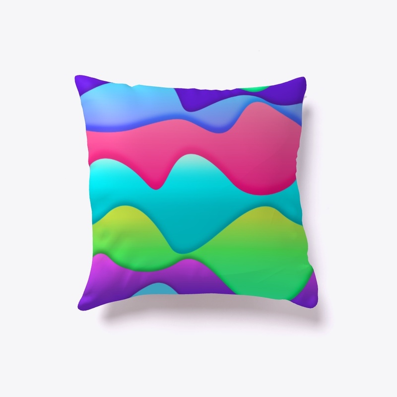 Indoor Pillow rainbow paints