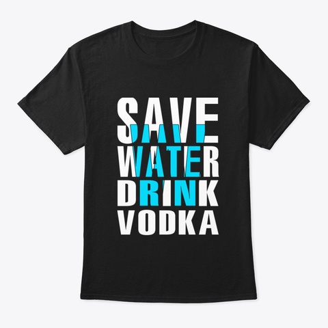 Camping  Save Water Drink  Funny Black T-Shirt Front