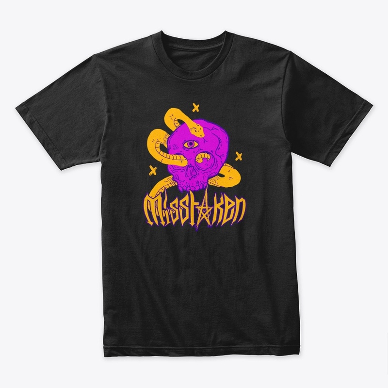 Misstaken Pink/Orange Snake & Skull Logo