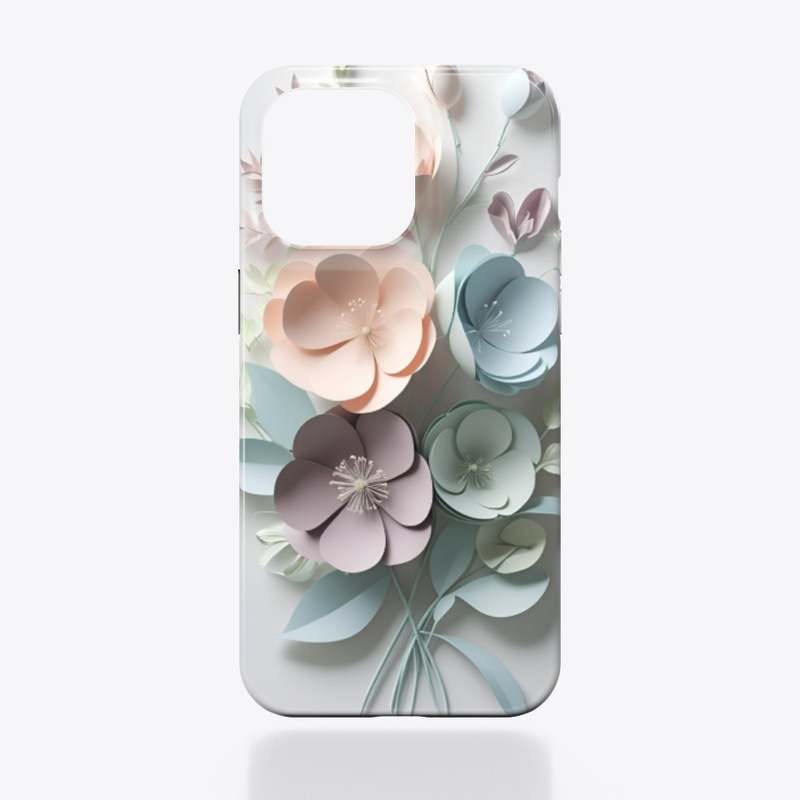 Pastel Paper Flower Phone Case