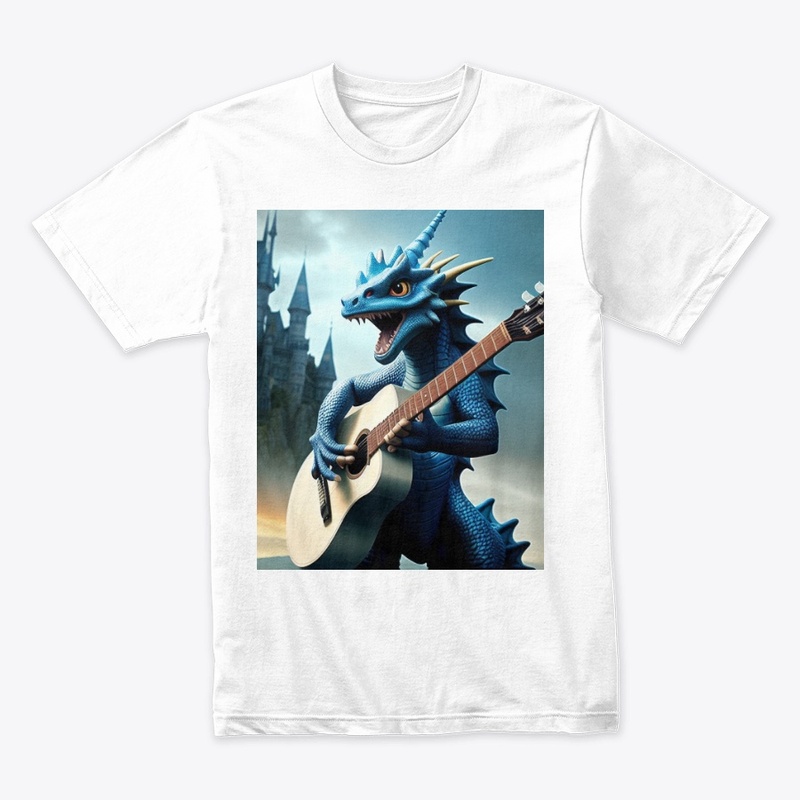 Dragon Jamming on Guitar