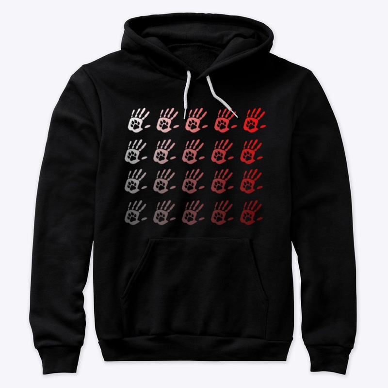 Sudadera Mosaico Huellas r/b, 4EverDogs