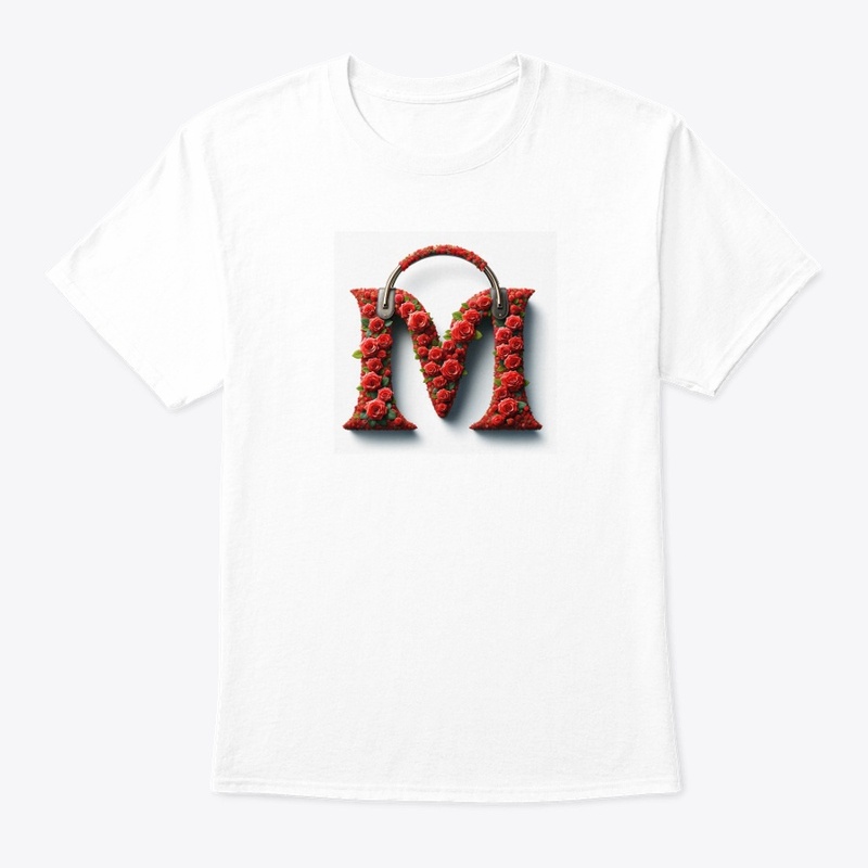 Cup with the initial M with red roses