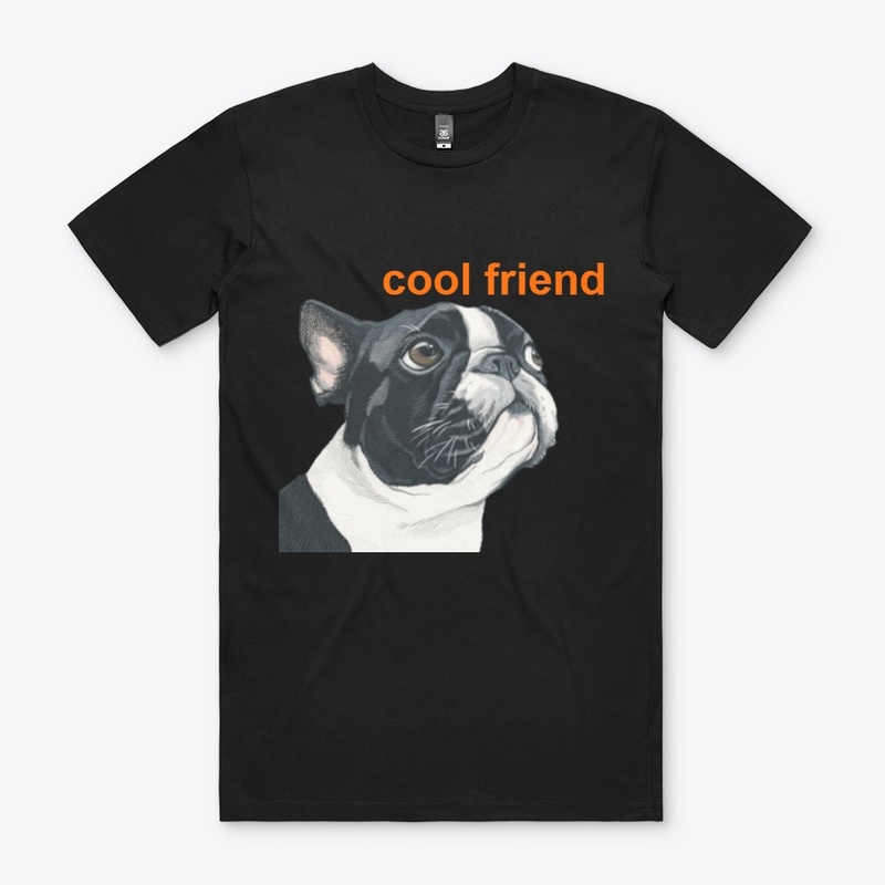 cool dog head that says cool friend!