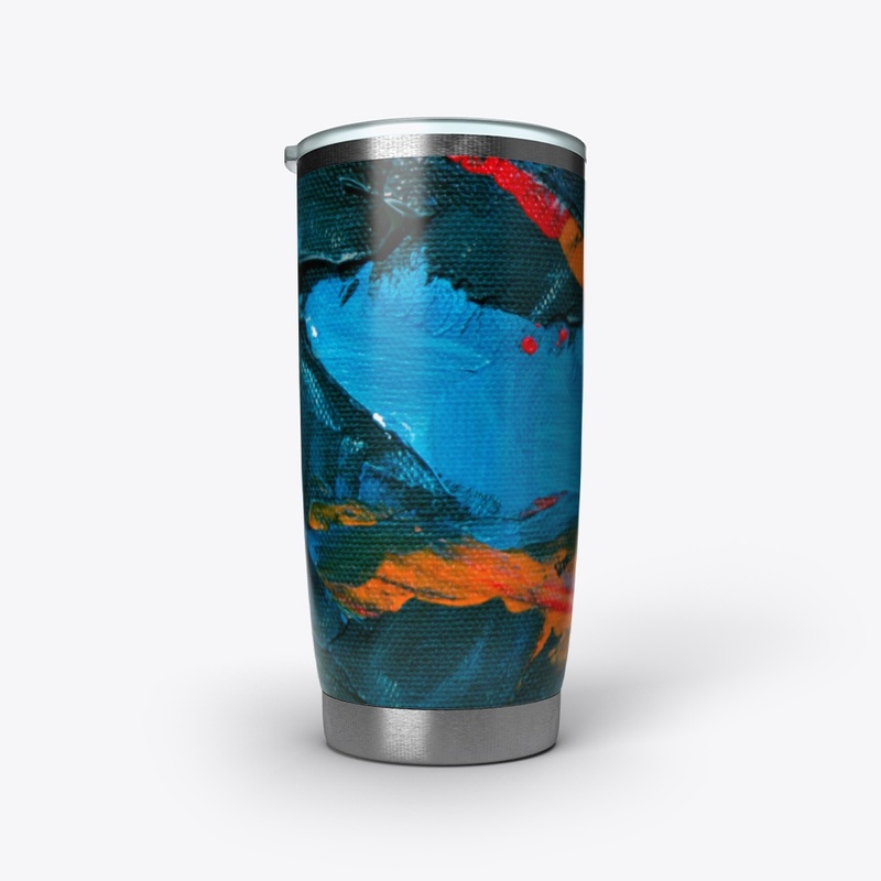 Oceanic Sunset Abstract Design