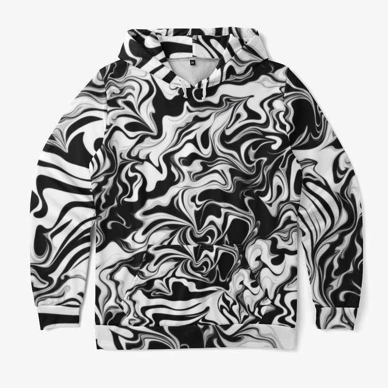 Black white Marble Hoodie 