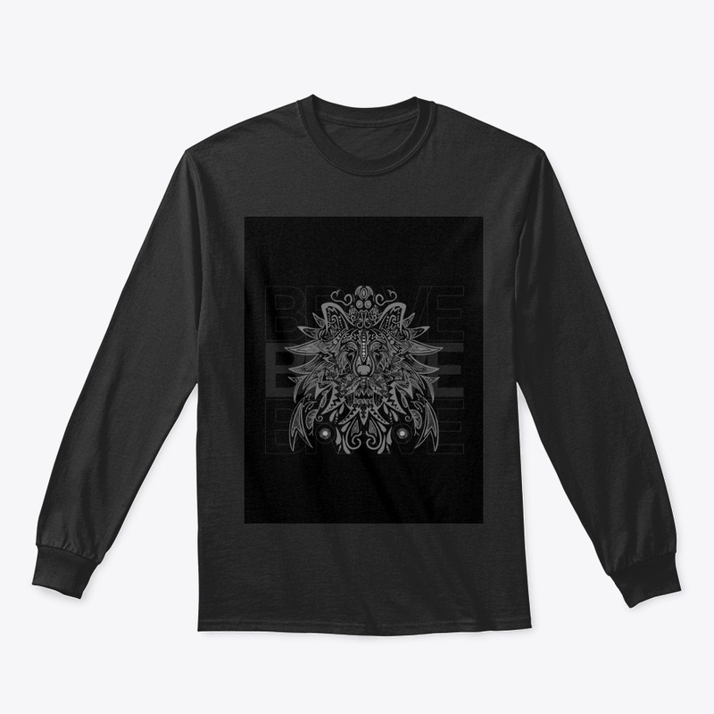 Black grey simple brave T-Shirt